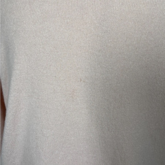 Garnet Hill 100% Cashmere Puff Sleeve Knit Sweater Boat Neck Size Large In Pink - Picture 4 of 8